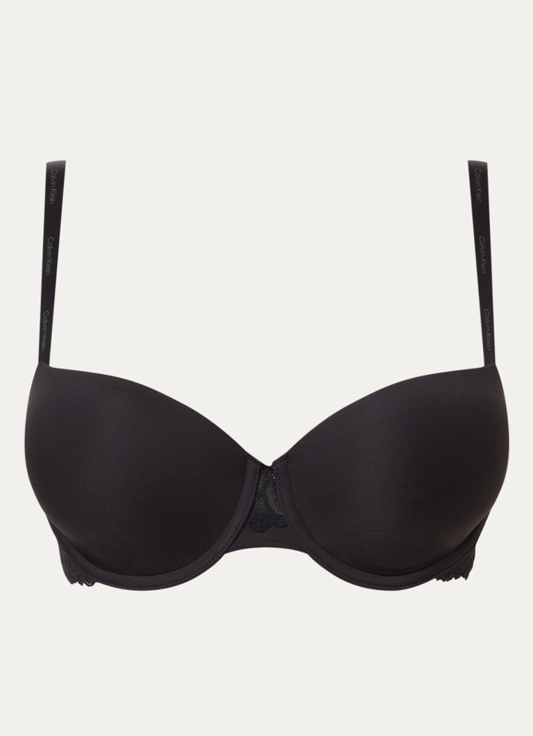 Calvin Klein Dames Balconette BH met details van kant in de kleur Zwart