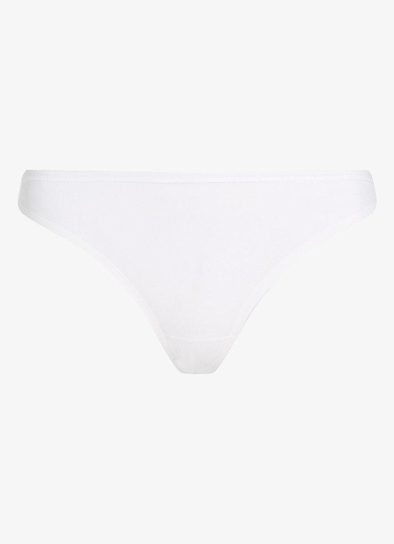 Calvin Klein Dames String met logoband in de kleur Wit
