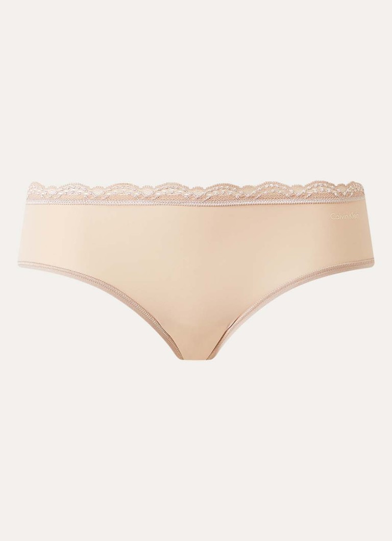 Calvin Klein Dames Hipster met logo in de kleur Beige