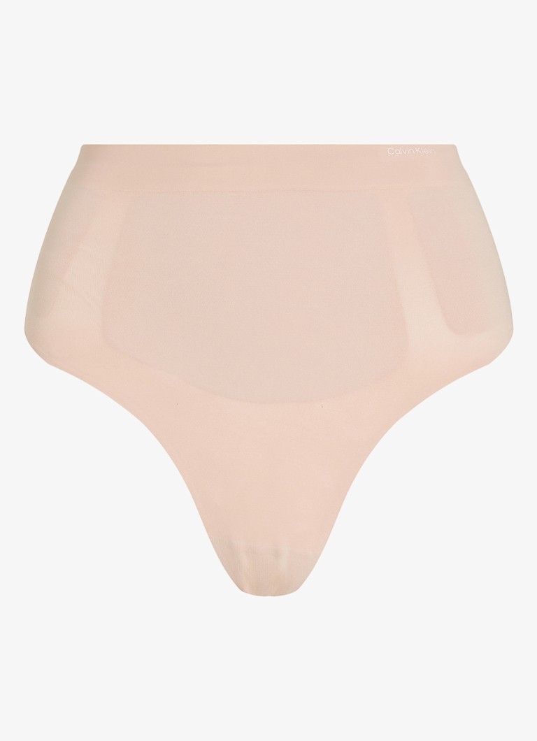 Calvin Klein Dames Secure Sculpt high waisted corrigerende slip in de kleur Beige