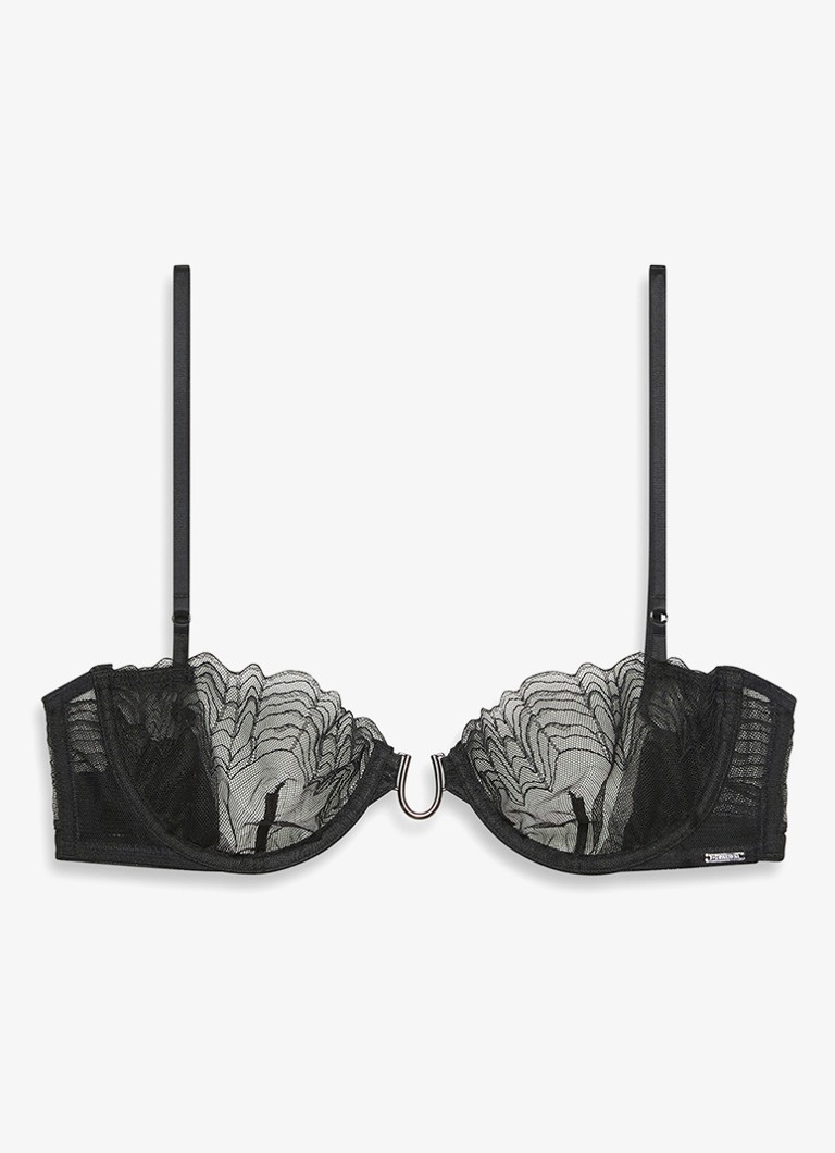 Calvin Klein Dames Balconette bh met kant in de kleur Zwart