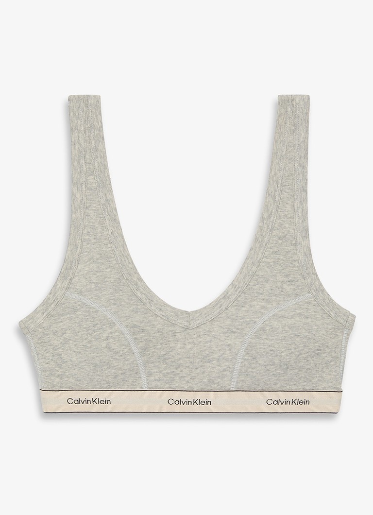 Calvin Klein Dames Bralette met logoband in de kleur Grijs