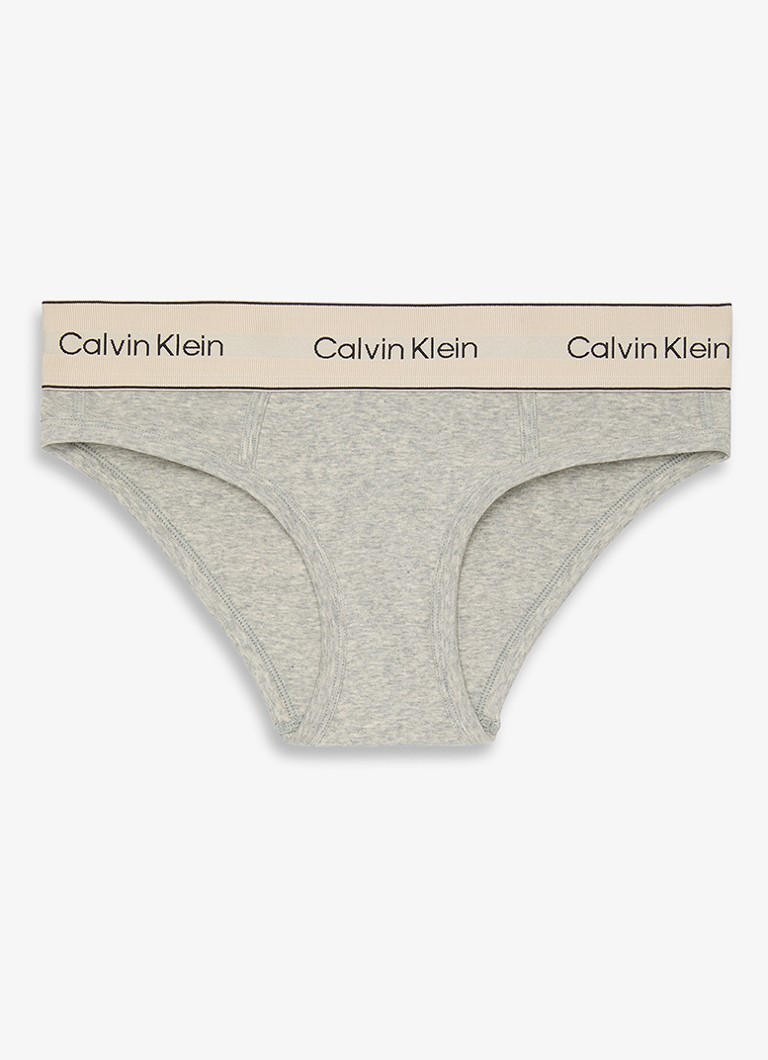 Calvin Klein Dames Slip met logoband in de kleur Grijs