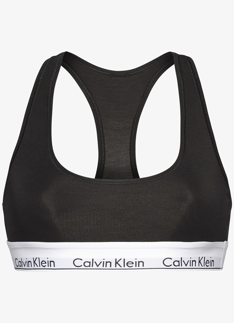 Calvin Klein Dames Bralette met logoband in de kleur Zwart