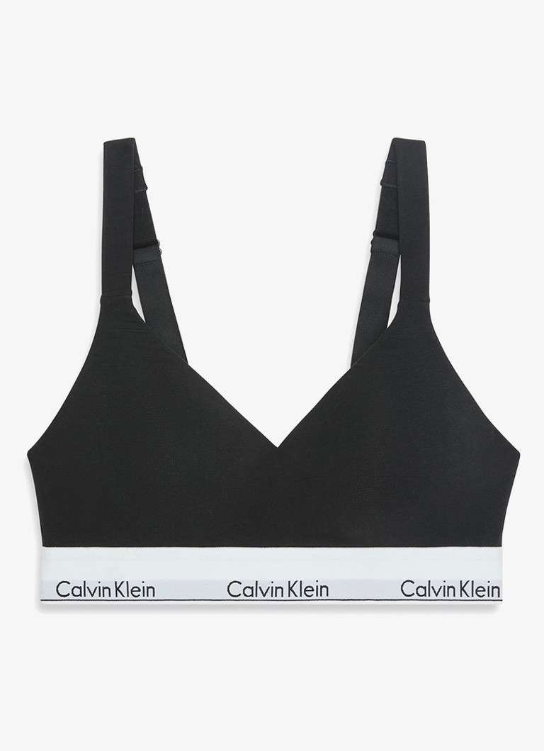 Calvin Klein Dames Bralette met logoband in de kleur Zwart