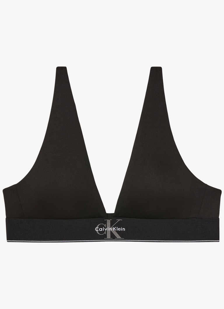 Calvin Klein Dames Bralette met logoband in de kleur Zwart