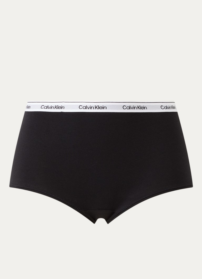 Calvin Klein Dames Icon shorty met logoband in de kleur Black-UB1 / Zwart