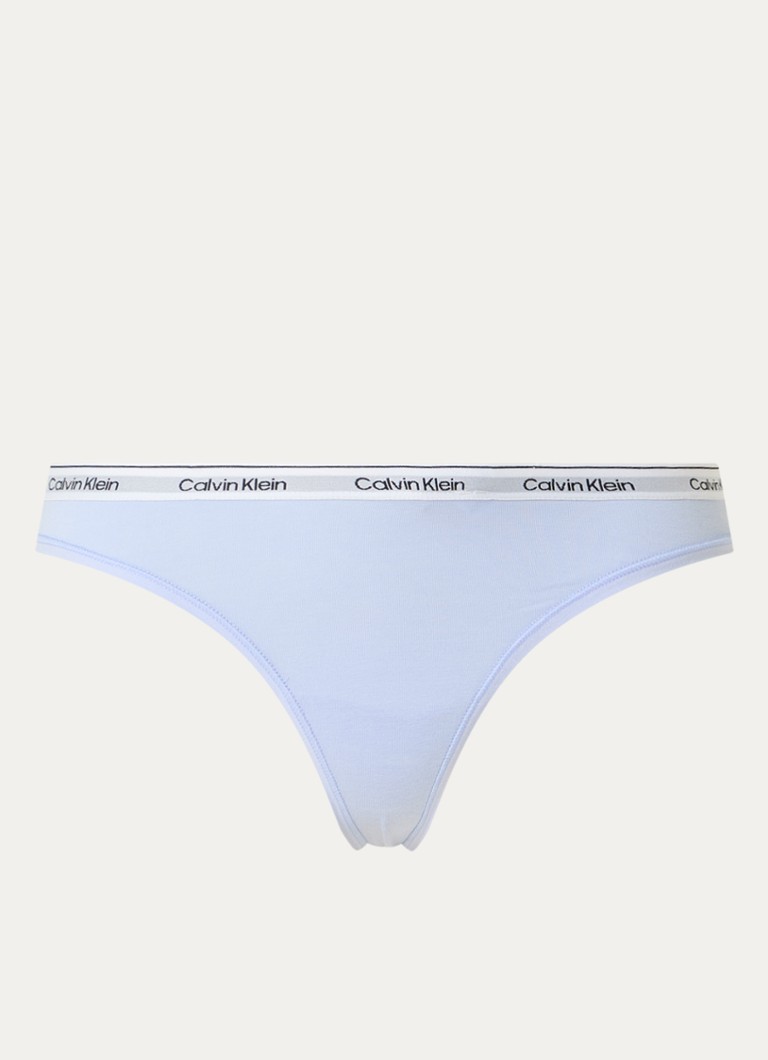 Calvin Klein Dames Modern string met logoband in de kleur Amethyst cream / lavendel