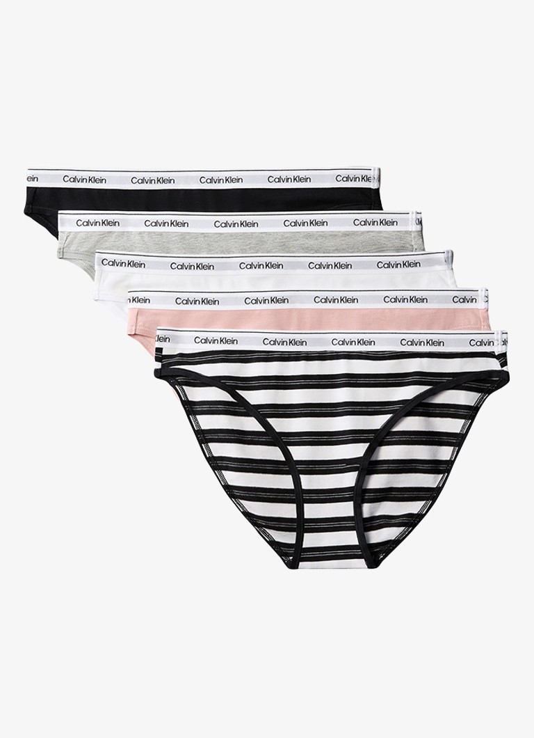 Calvin Klein Dames Hipster met logoband in 5-pack in de kleur Roze