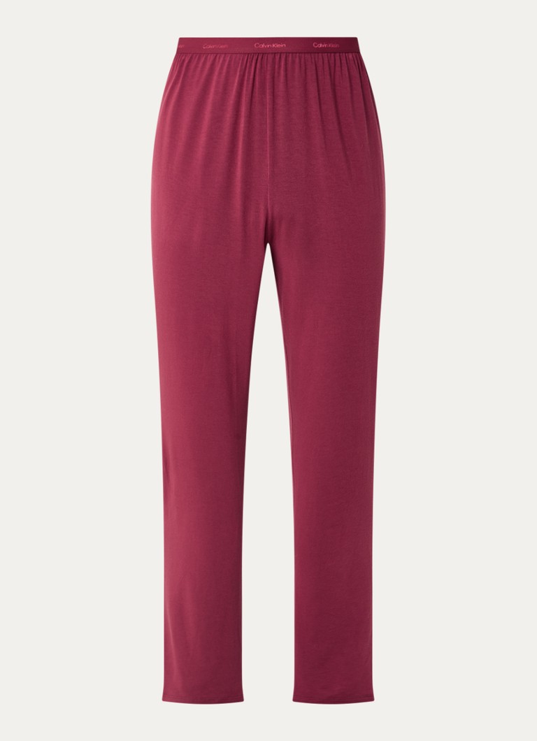 Calvin Klein Dames Loungebroek met logoband in de kleur Rood