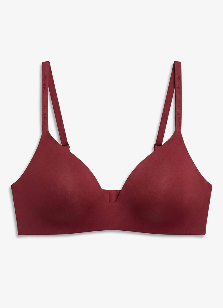 Calvin Klein Dames Perfectly Fit beugelloze plunge T-shirt bh in de kleur Established Red / Rood