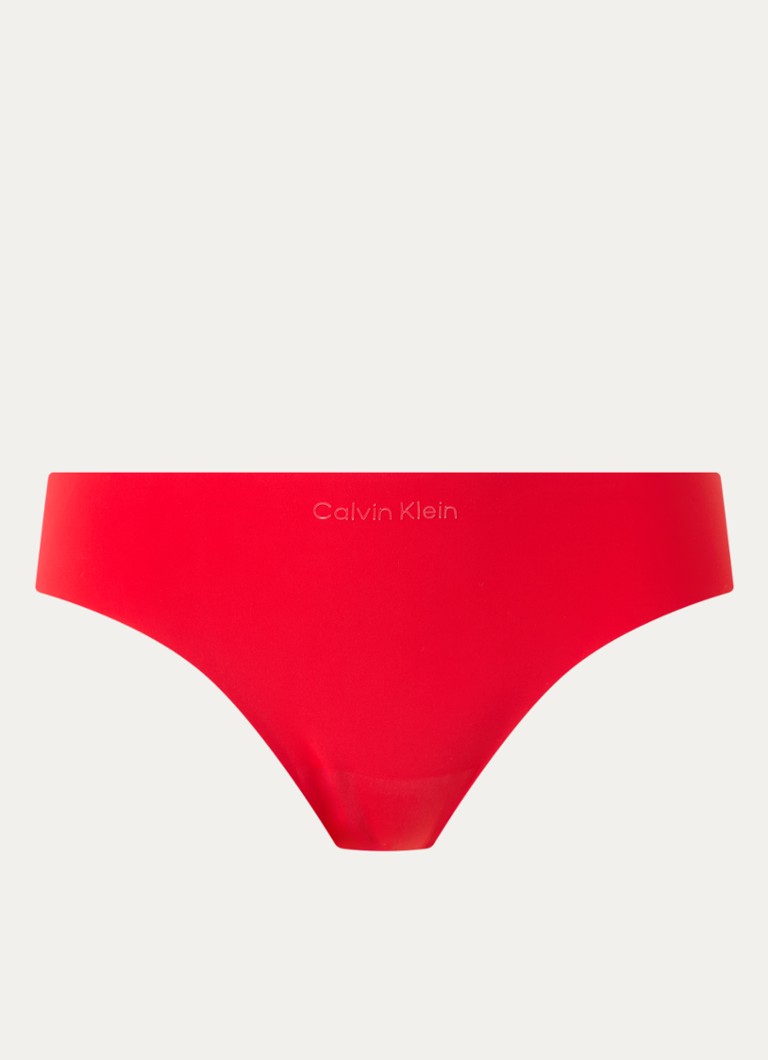 Calvin Klein Dames Slip met logo in de kleur Rood
