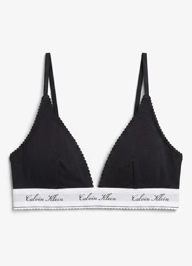 Calvin Klein Dames Bralette met logoband in de kleur Zwart