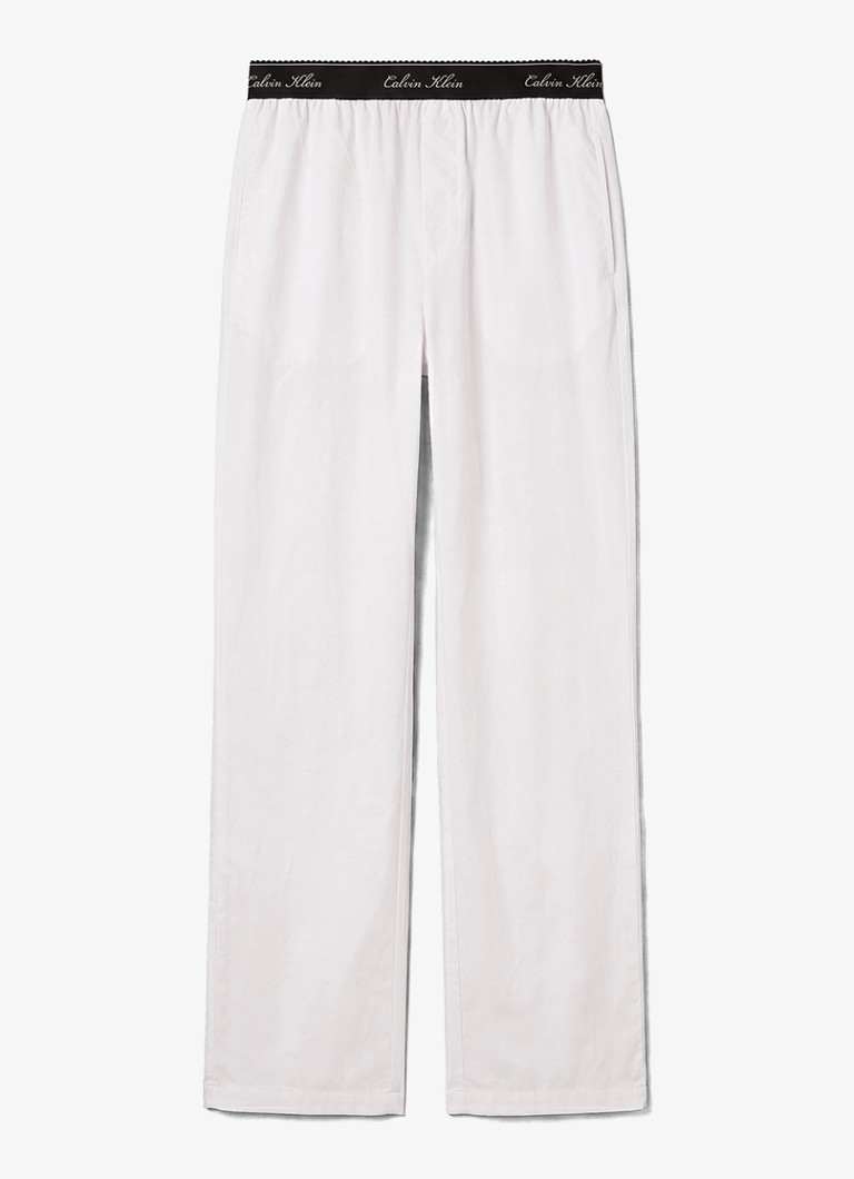 Calvin Klein Dames Pyjamabroek met logoband in de kleur Lichtroze