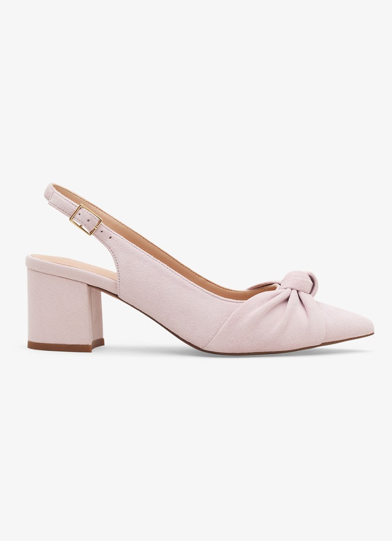 Phase Eight Dames Knot slingback van suède in de kleur Oudroze