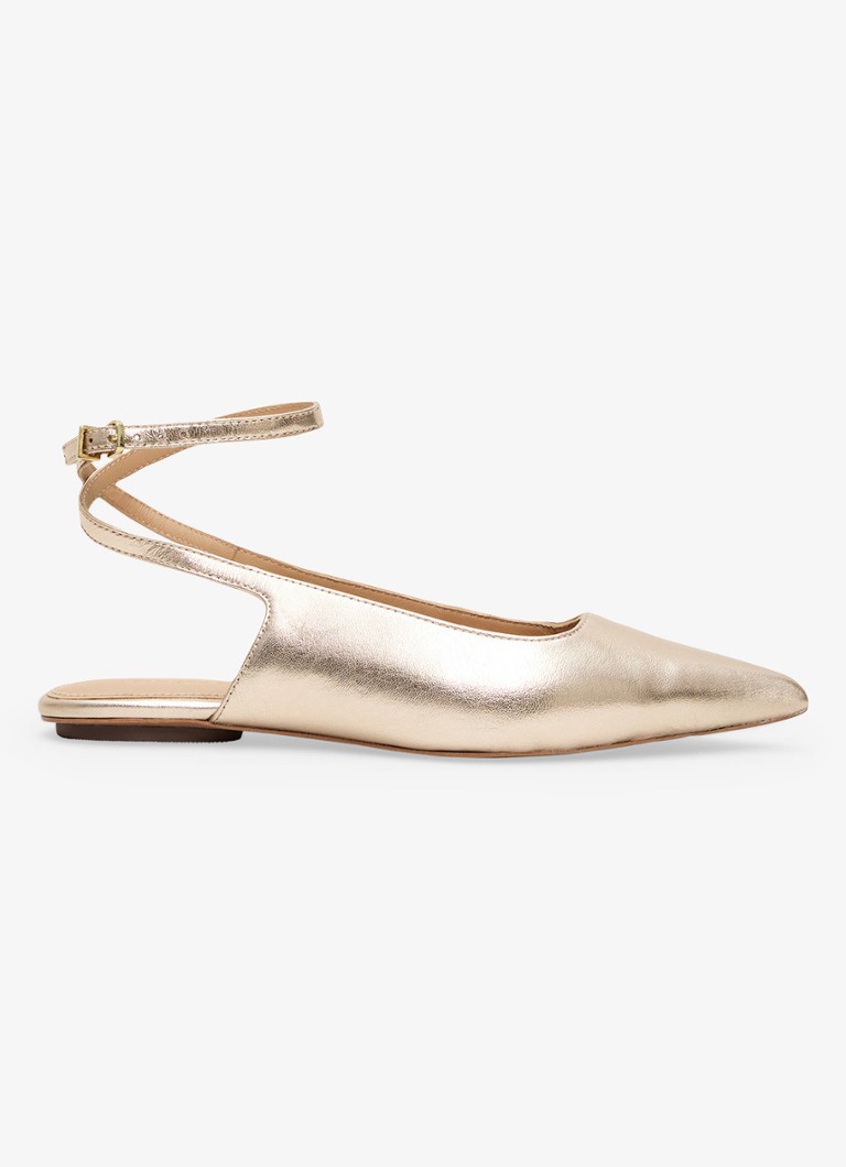 Phase Eight Dames Slingback van schapenleer in de kleur Goud