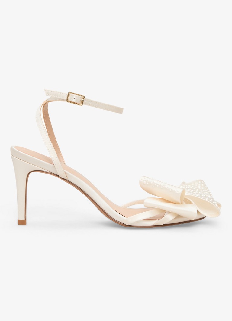 Phase Eight Dames Bow sandalette met strikdetail en studs in de kleur Ivoor