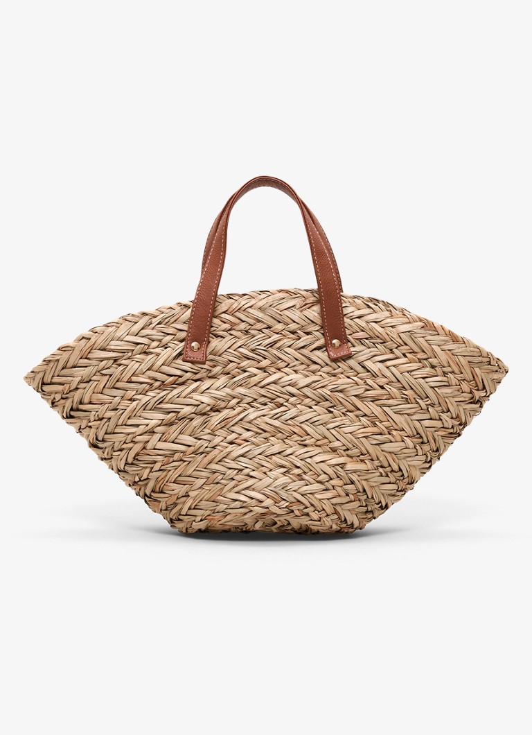Phase Eight Dames Handtas van raffia in de kleur Beige