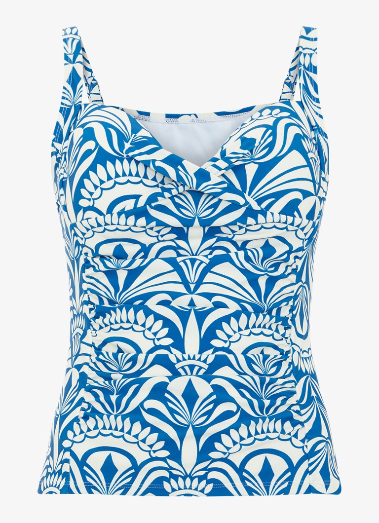 Phase Eight Dames Tile bikinitop met print in de kleur Blauw