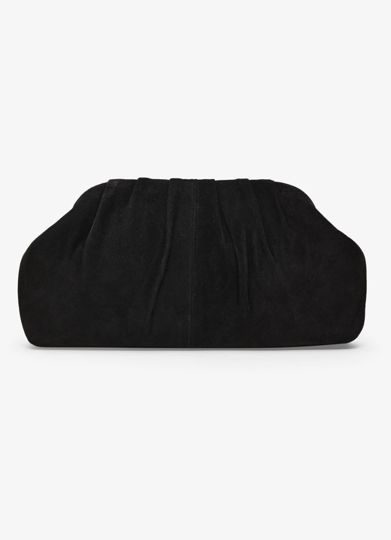 Phase Eight Dames Suede Clutch Bag in de kleur Zwart