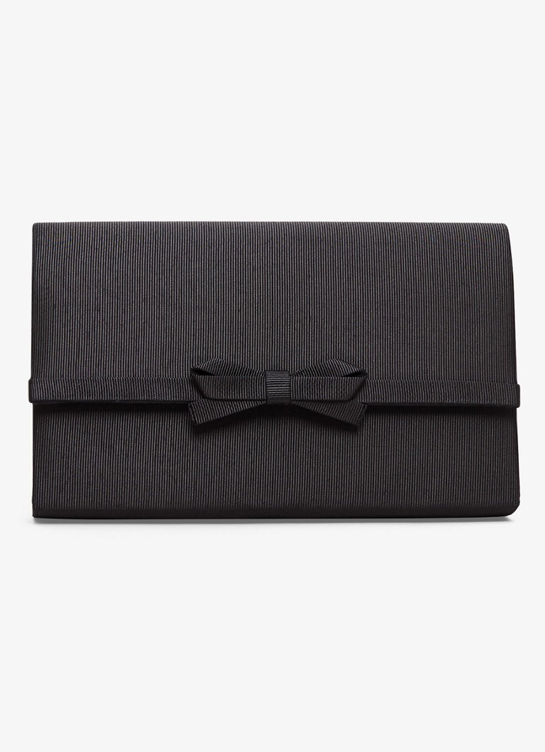 Phase Eight Dames Grosgrain clutch met afneembare schouderriem in de kleur Zwart