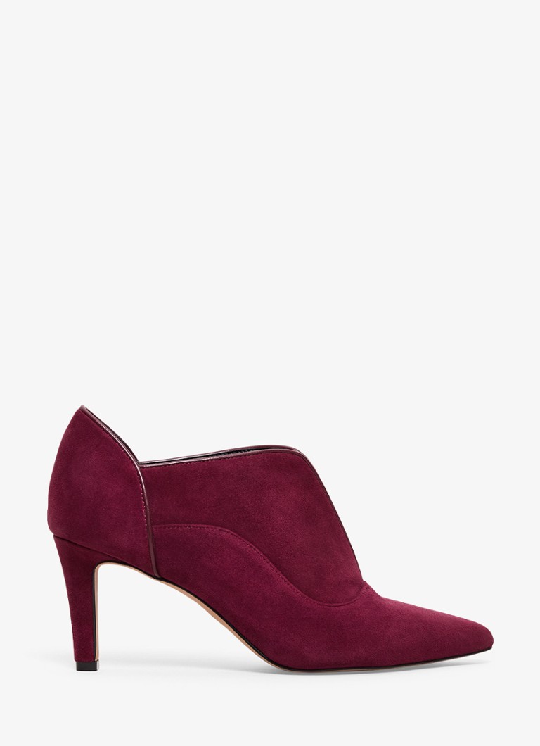 Phase Eight Dames Pump van geitensuède in de kleur Bordeauxrood