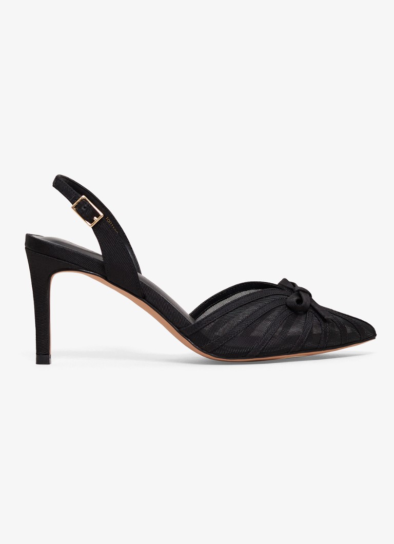 Phase Eight Dames Grosgrain slingback met strikdetail in de kleur Zwart