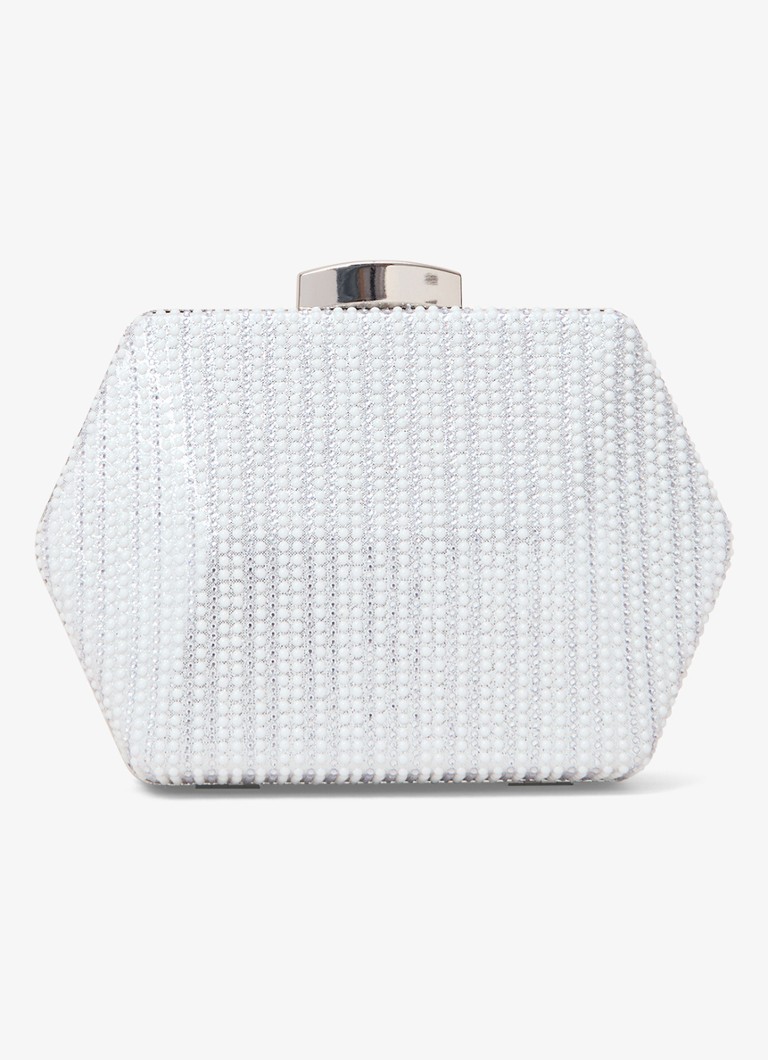 Phase Eight Dames Clutch met strass in de kleur Zilver