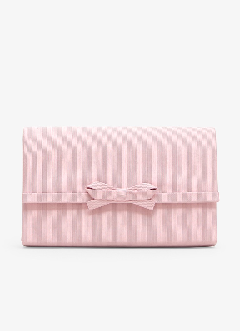 Phase Eight Dames Clutch met strik detail in de kleur Oudroze