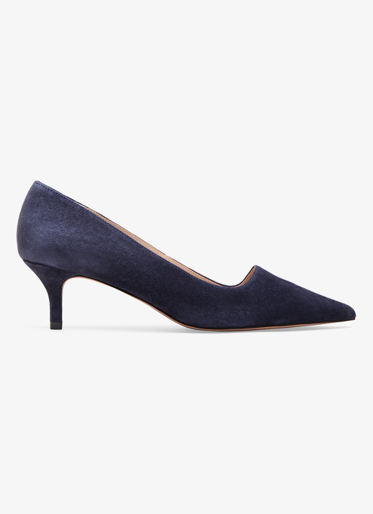 Phase Eight Dames Pump van geitensuède in de kleur Donkerblauw