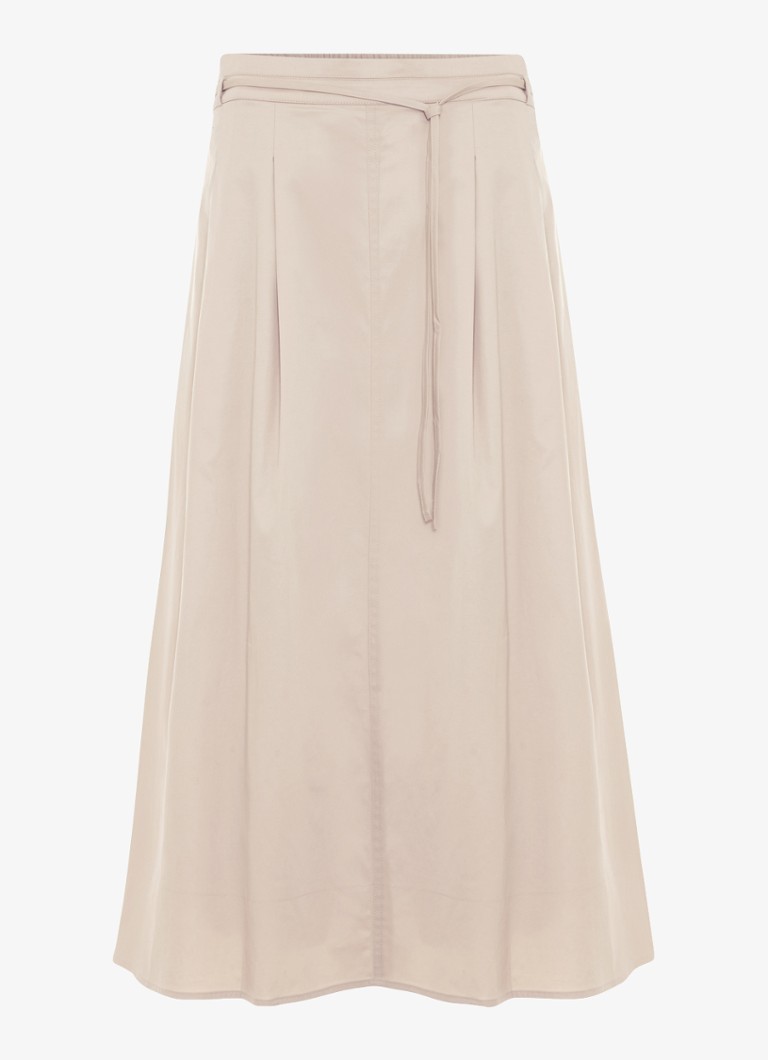 Phase Eight Dames Erin midi rok met steekzakken in de kleur Creme