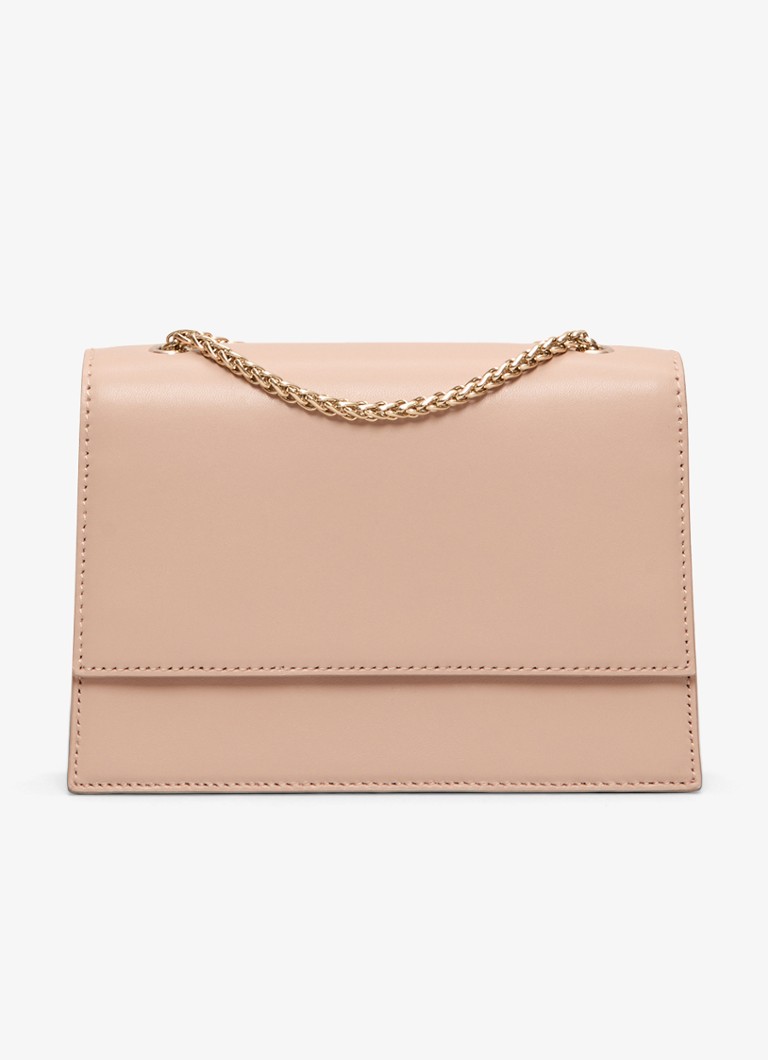 Phase Eight Dames Schoudertas van leer met verstelbare schouderriem in de kleur Beige