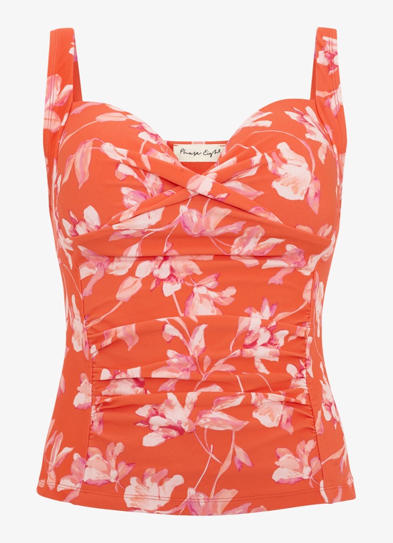 Phase Eight Dames Floral tankini met print in de kleur Oranje