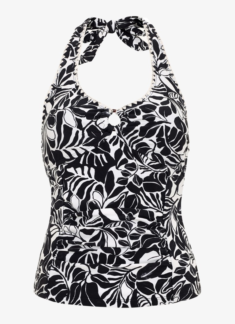 Phase Eight Dames Stitch tankini met print in de kleur Zwart
