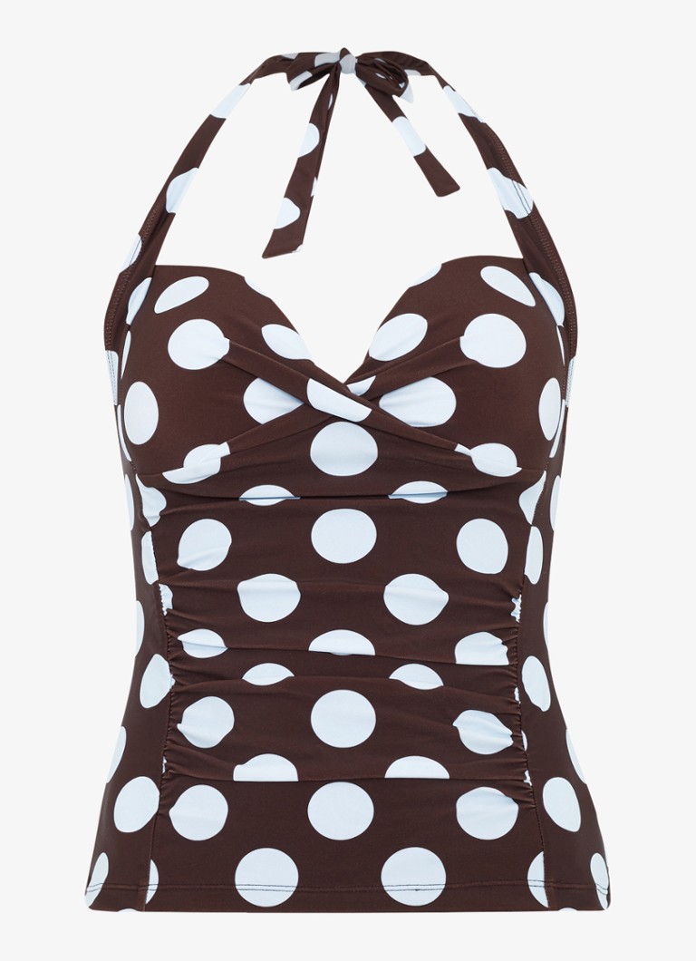 Phase Eight Dames Bikinitop met stippenprint in de kleur Bruin