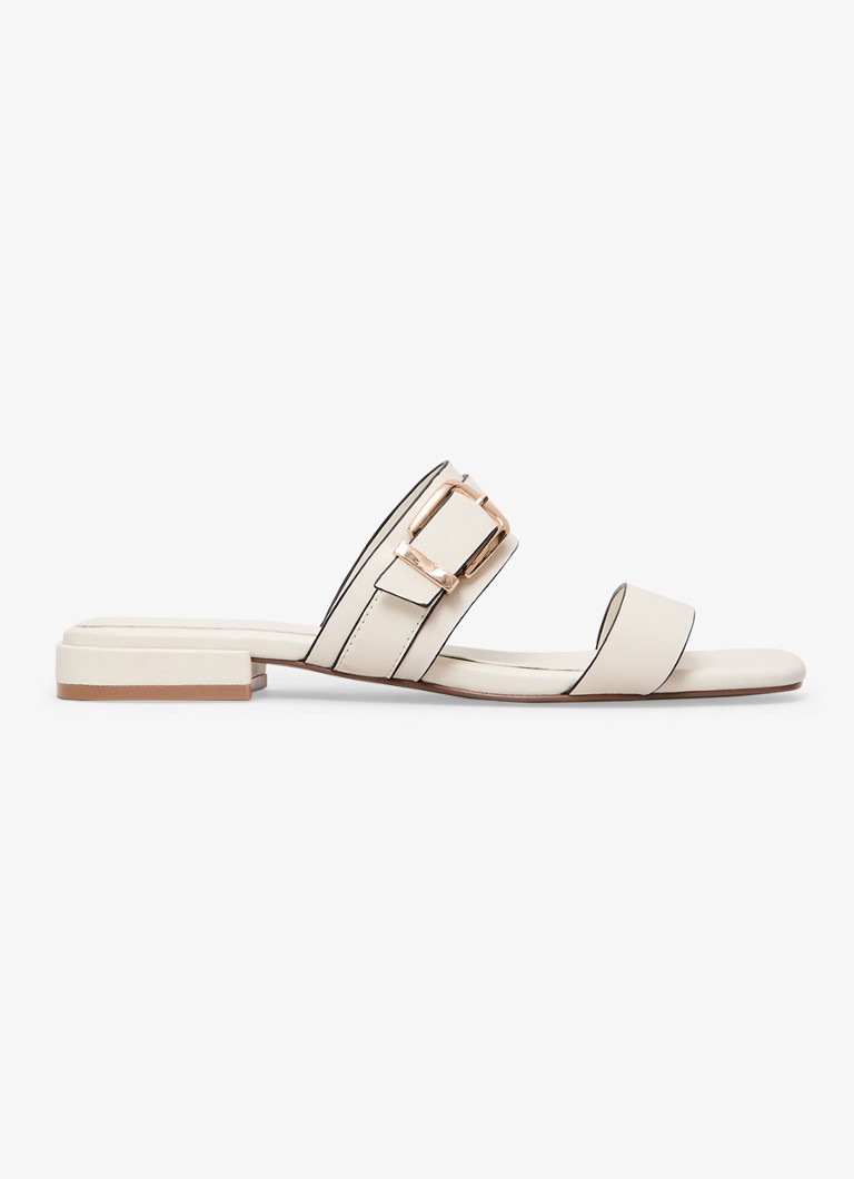 Phase Eight Dames Slipper met gespdetail in de kleur Wit