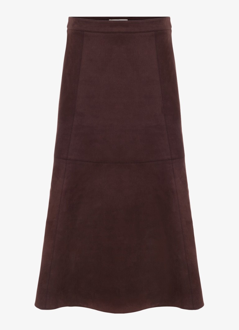 Phase Eight Dames Jessie midi rok van suéde in de kleur Bruin