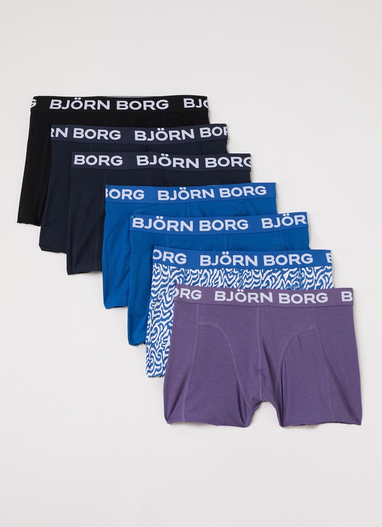 Björn Borg Jongens Boxershorts met logoband in 7-pack in de kleur Multicolor, maat: 170
