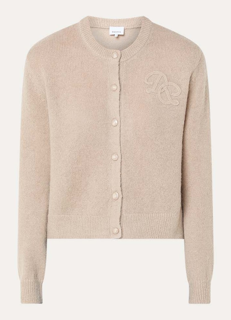 Dante 6 Dames Erin vest in alpaca wolblend met logoborduring in de kleur Zand, maat: L