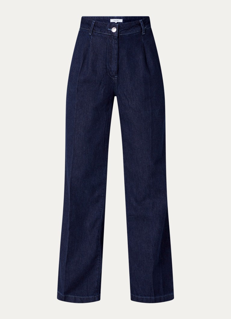 Dante 6 Dames Jules high waist wide leg jeans met donkere wassing in de kleur Indigo, maat: 34