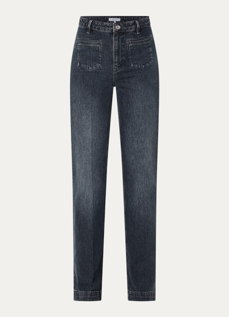 Dante 6 Dames Kendell mid waist flared jeans met gekleurde wassing in de kleur Antraciet, maat: 26