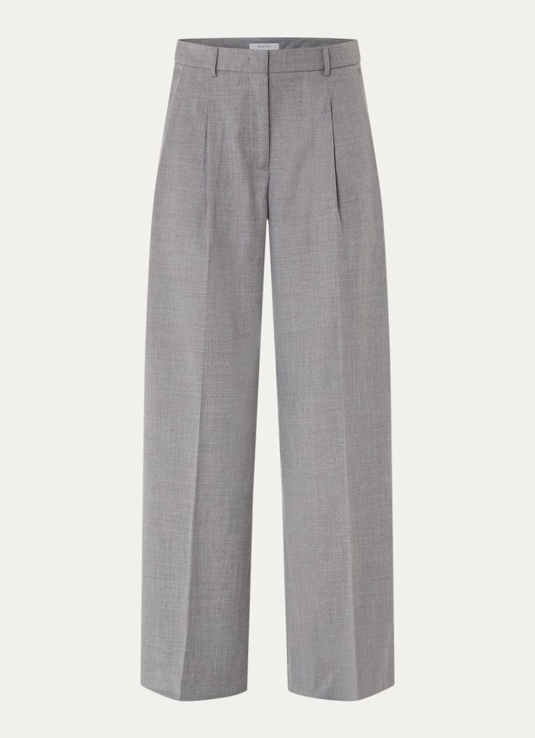 Dante 6 Dames Biaxa high waist loose fit pantalon met gemêleerd dessin in de kleur Grijsmele, maat: 42