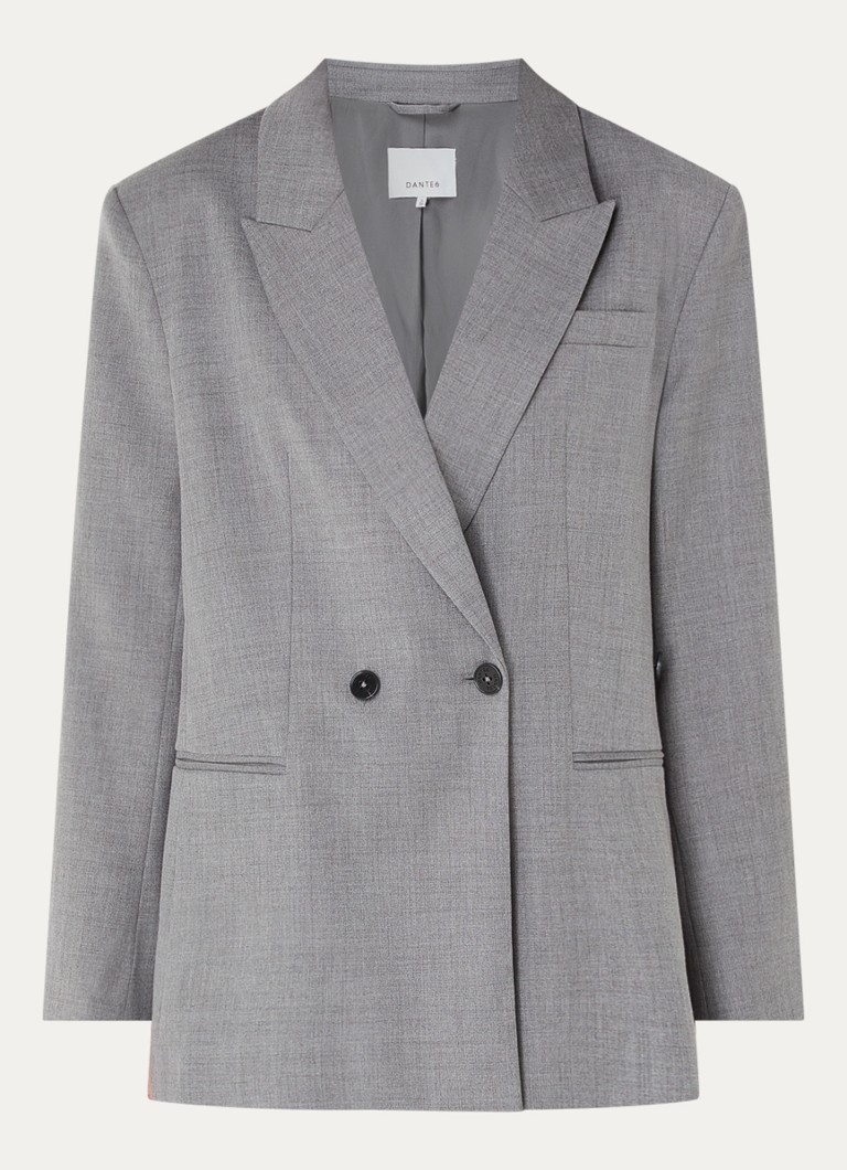 Dante 6 Dames Bolton blazer met gemêleerd dessin in de kleur Grijsmele, maat: 36