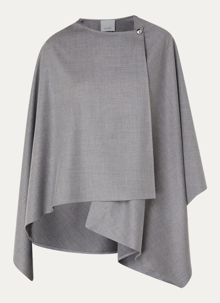 Dante 6 Dames Mirene cape met gemêleerd dessin in de kleur Grijsmele, maat: ONE SIZE