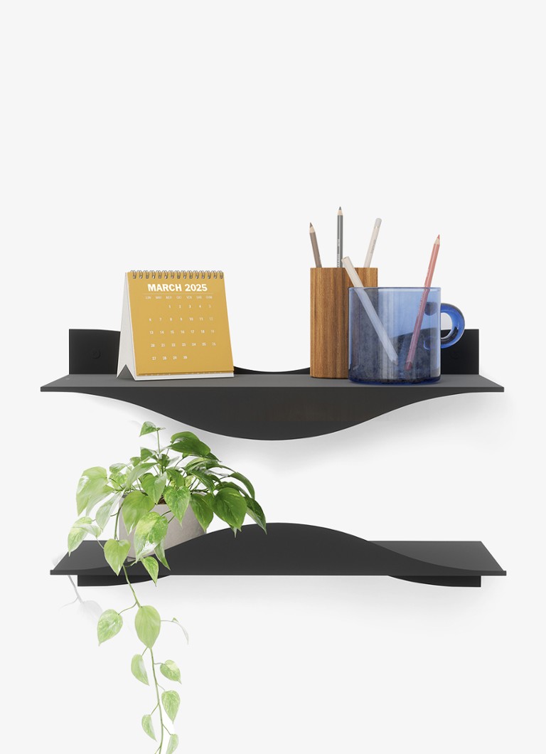 Umbra Surf wandplank set van 2 Zwart - Deal