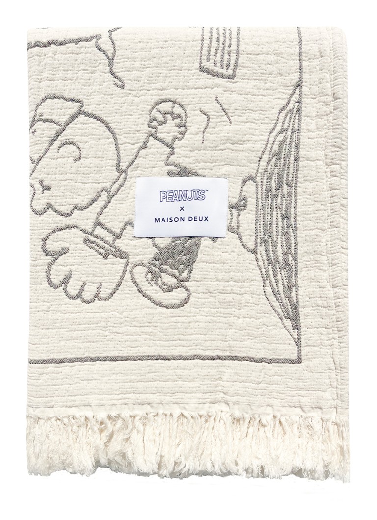Maison Deux Honkbal plaid 130 x 200 cm Grijs - Deal