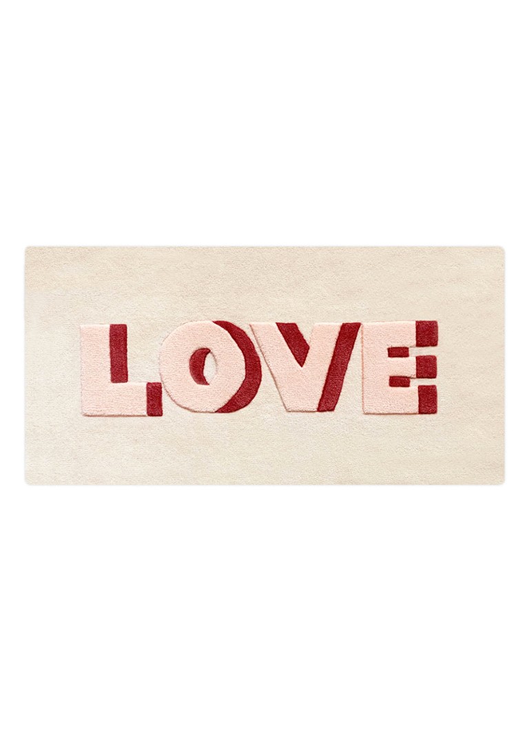 Maison Deux Love vloerkleed 100 x 50 cm Creme - Deal