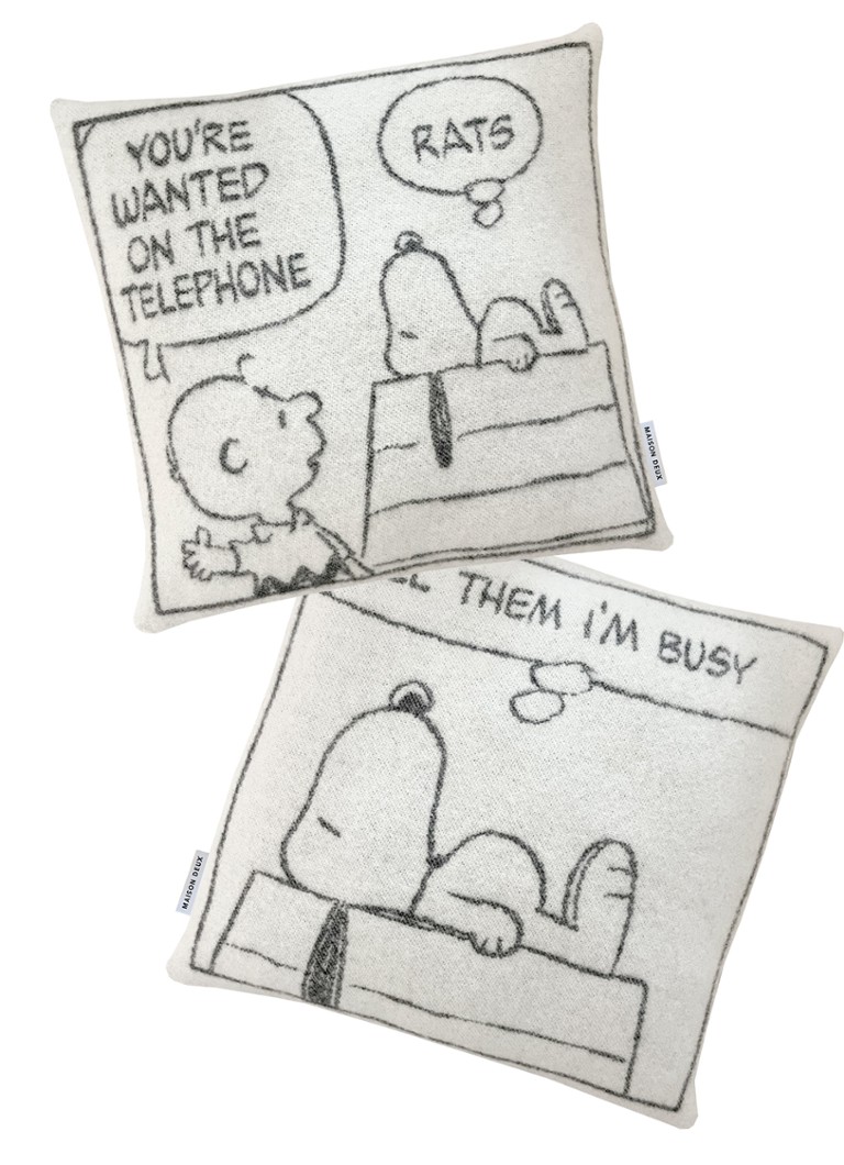 Maison Deux Peanuts sierkussenhoes 50 x 50 cm set van 2 Creme - Deal