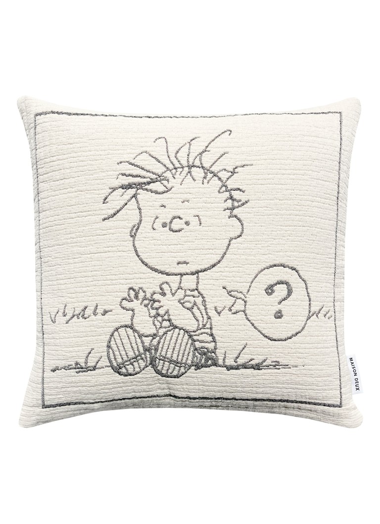 Maison Deux Zeppelin sierkussenhoes 50 x 50 cm Creme - Deal
