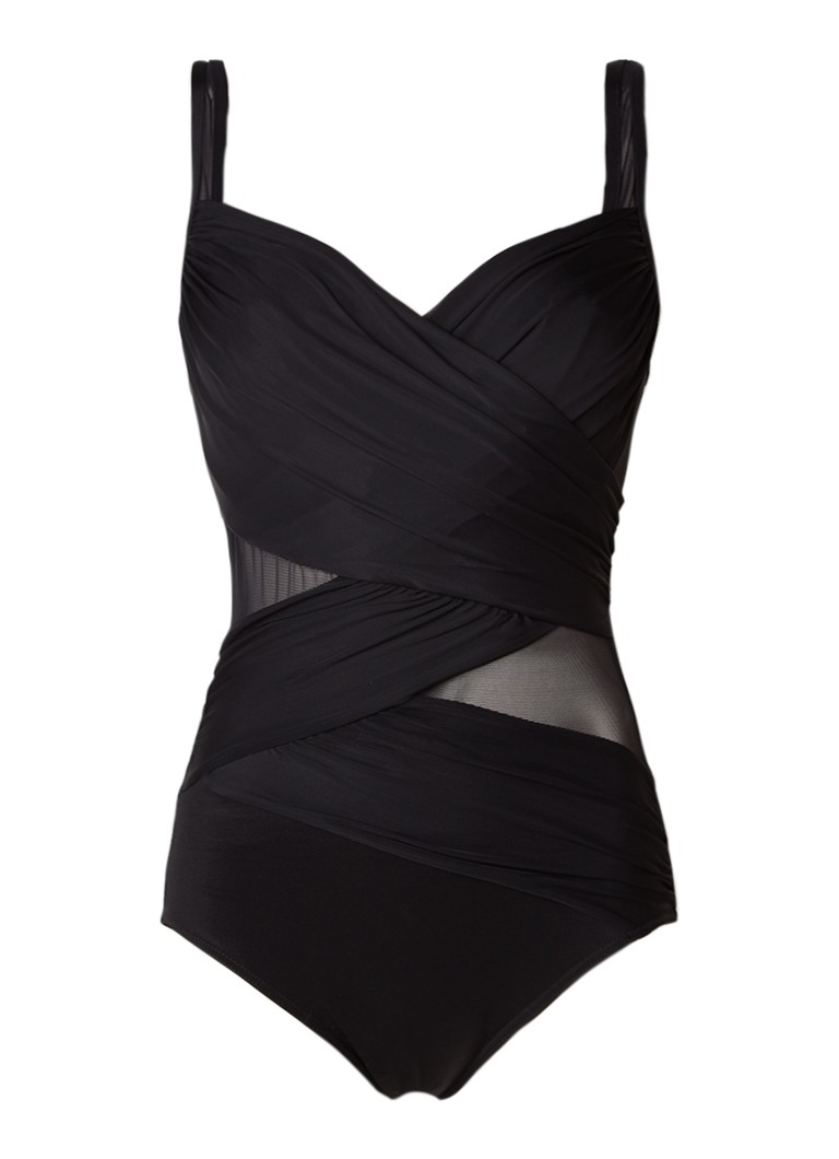 Miraclesuit Dames Network Madero voorgevormd corrigerend badpak met beugelondersteuning in de kleur Zwart, maat: 38